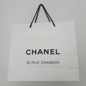 CHANEL White Shopping Bag